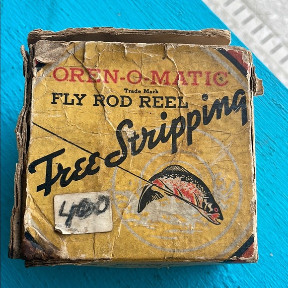 New in Box Never Used 1946 Oren-O-Matic Fly Rod Reel Original Box Model 1140